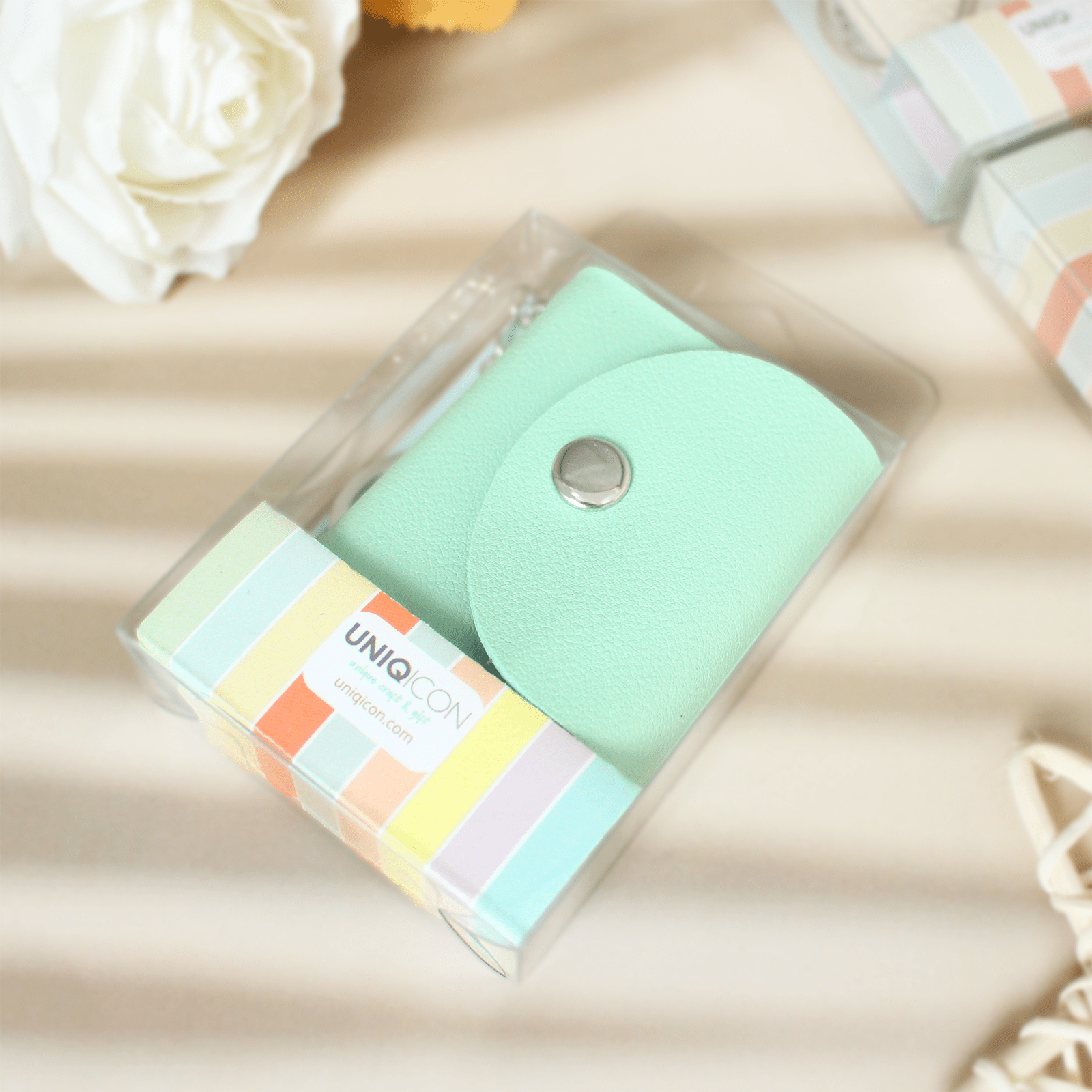 Mini Photo Keychain,Picture Keychains (White) Personalized Album for Family, Boyfriend, Couples, Dog, Friends - uniqicon