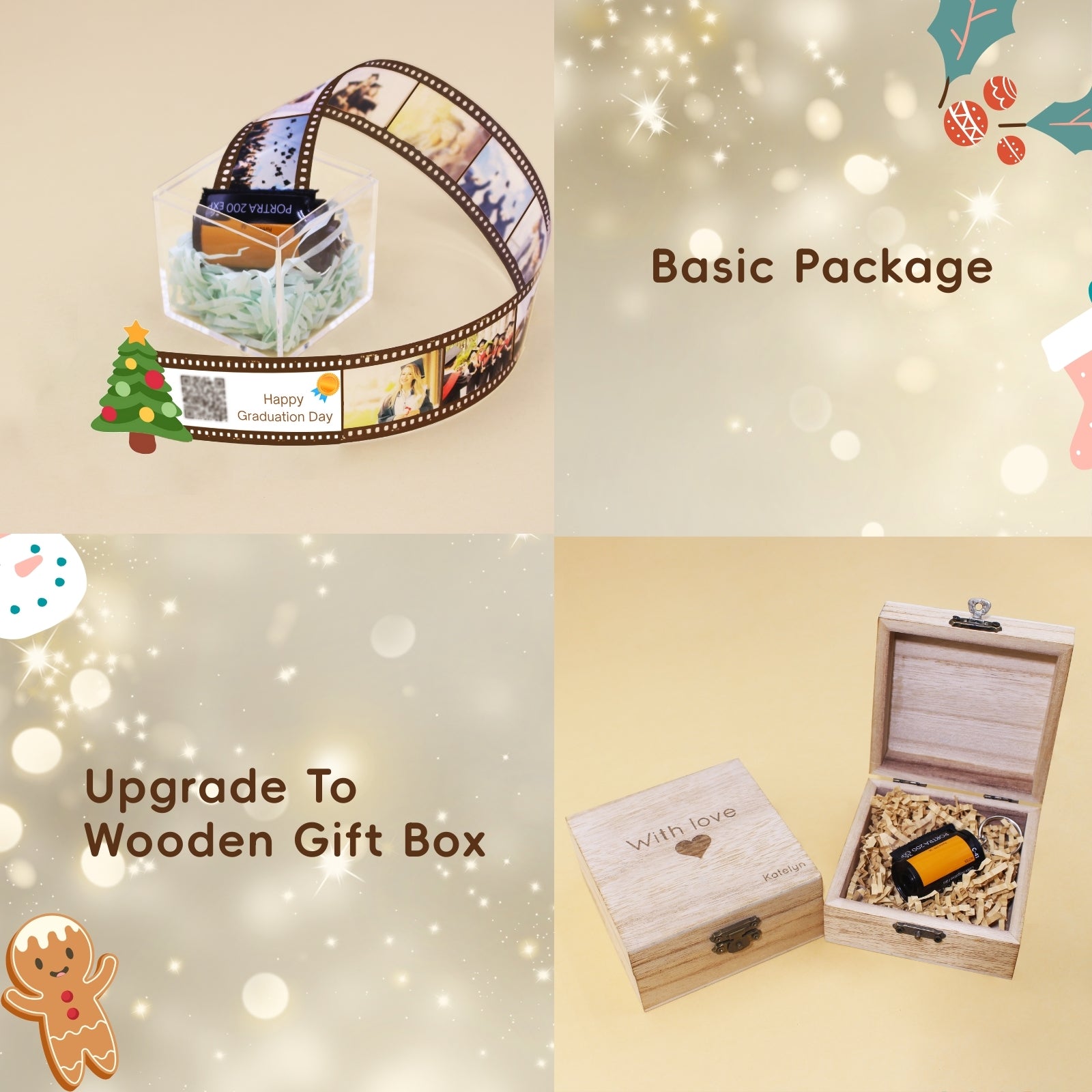 Personalised Christmas Presents for Boyfriend,Unique Personalised Photo Keyring Gift,Memory Camera Picture,Custom Keyring Gifts for Women Dad Friend Mom - uniqicon