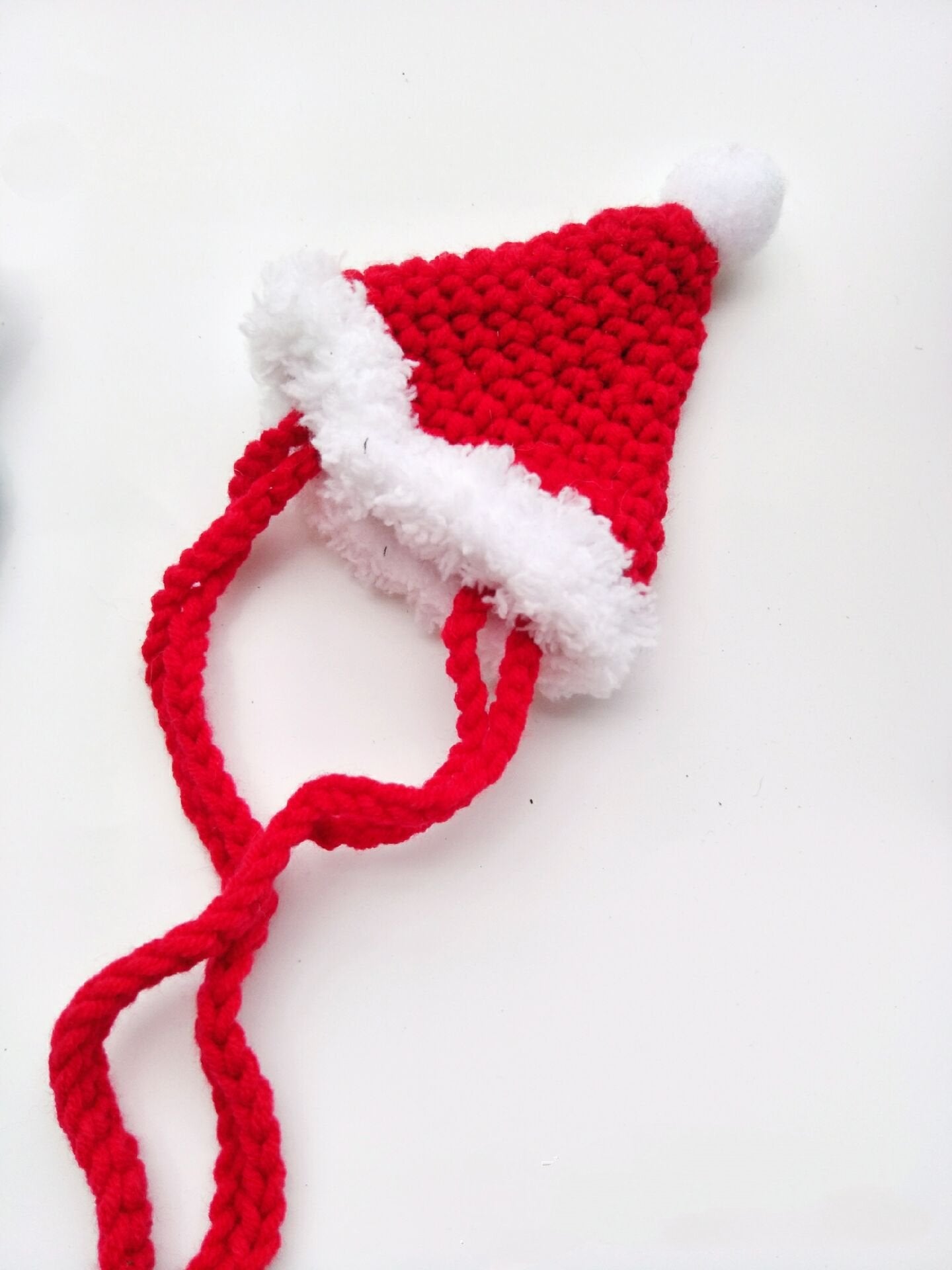 Funny Handmade Knitted Warm Dog Kitten Cat Pet Christmas Gifts Costumes, Knit Accessories Stuff, Xmas Cosplay Party Outfit Clothes With Santa Claus Cap Costume For Small Medium Dogs Cats Top Hat - uniqicon