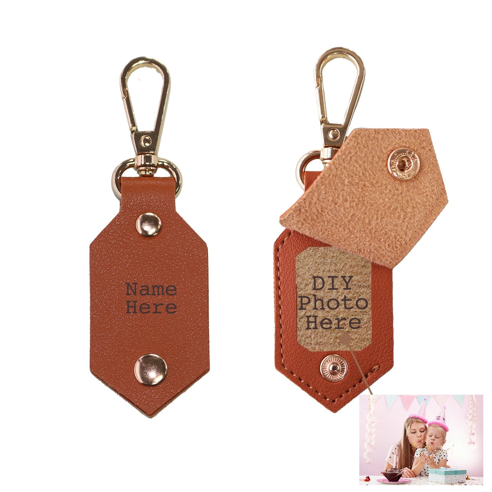 Personalized Picture Key Chains, Funny Leather Photo Keychains, Custom Keychain With Picture, Llaveros Personalizados Customized Keychain Gifts For Women Boyfriend Husband Mens - uniqicon